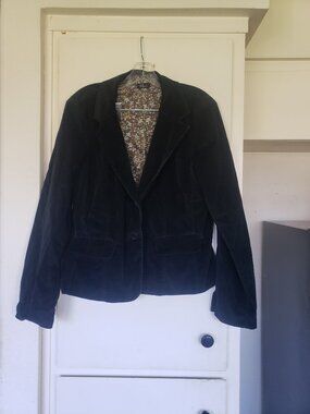 Elevense Black and tan Velvet Jacket Size 12